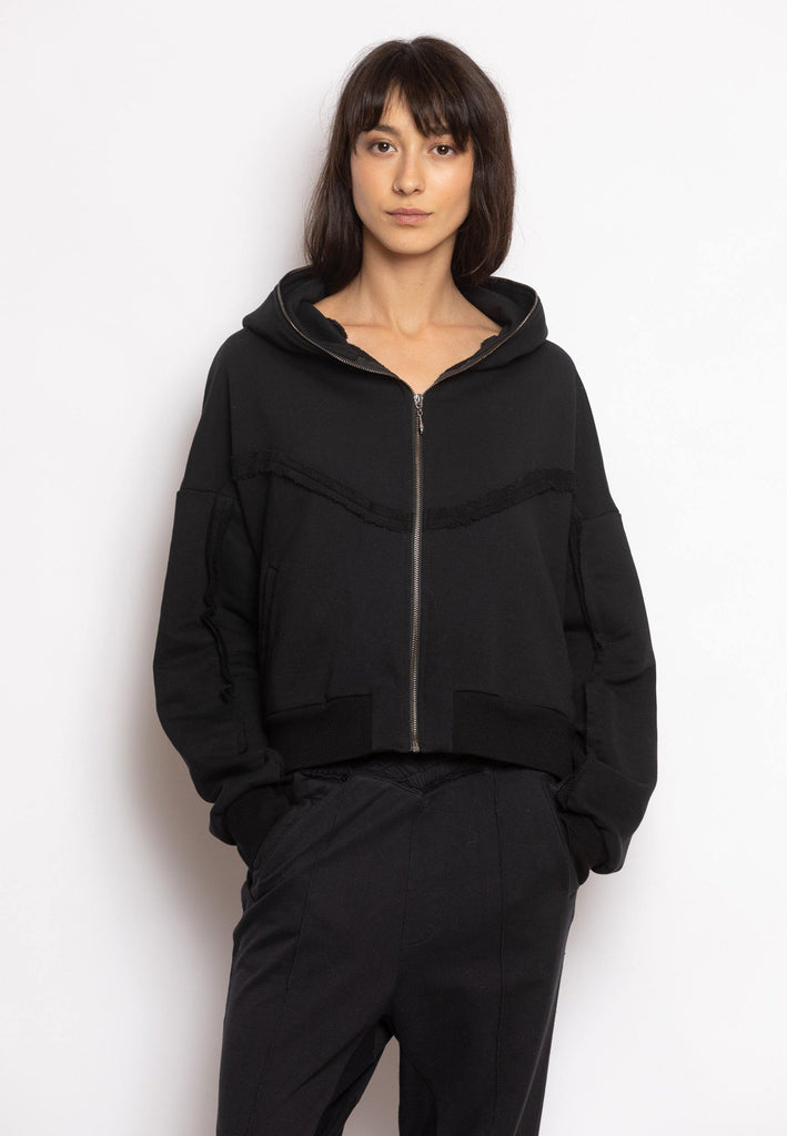 Versatile Cropped Zipped Hoodie - NARRO