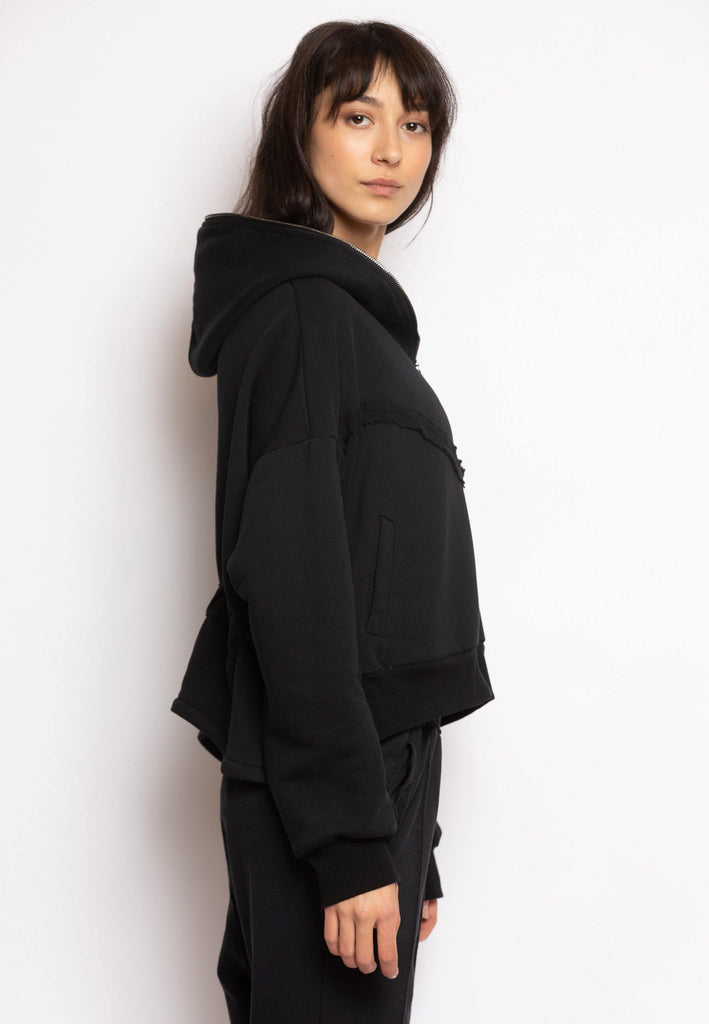 Versatile Cropped Zipped Hoodie - NARRO