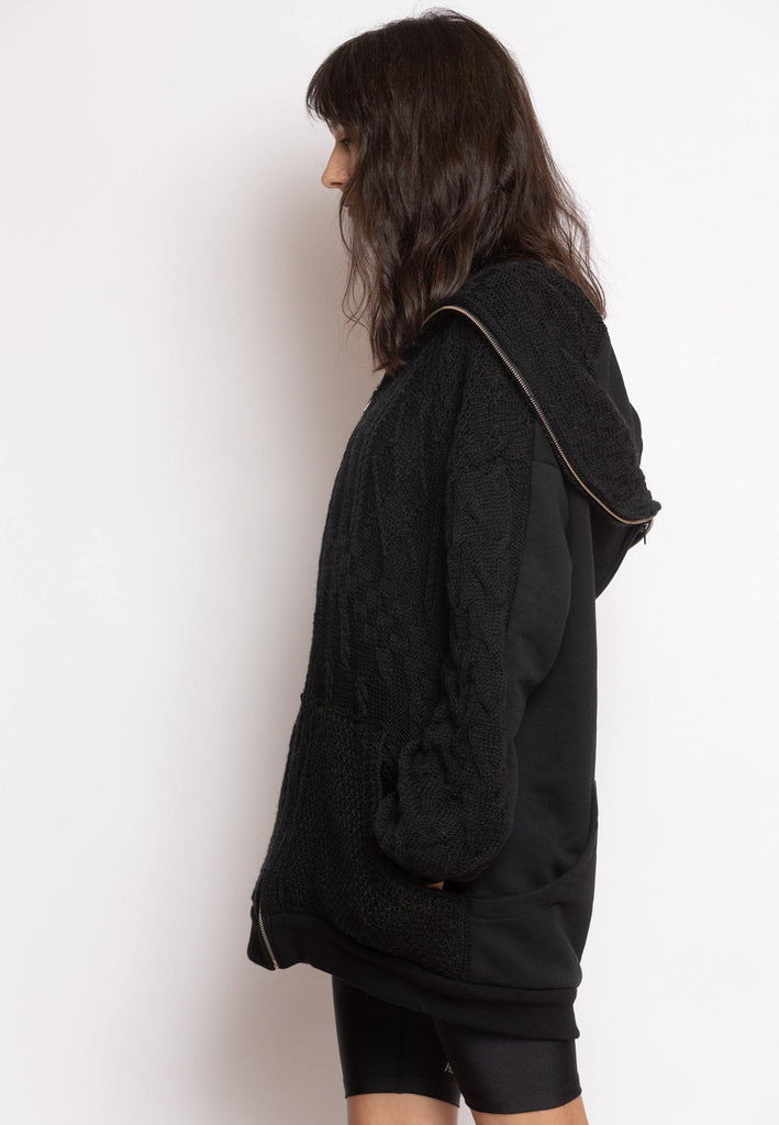 Wool Knitted Hoodie - NARRO