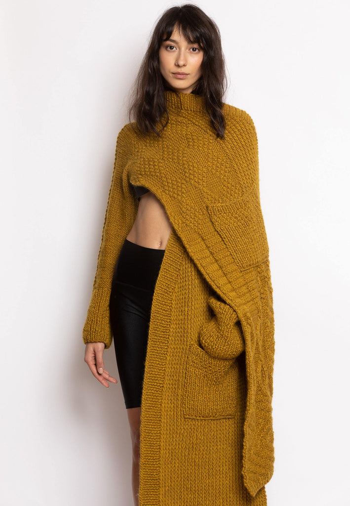 Knitted Cardigan with Loose Back - NARRO