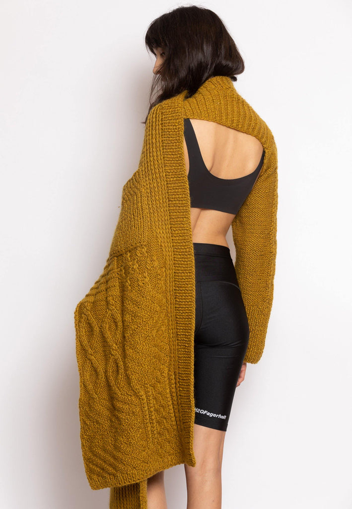 Knitted Cardigan with Loose Back - NARRO