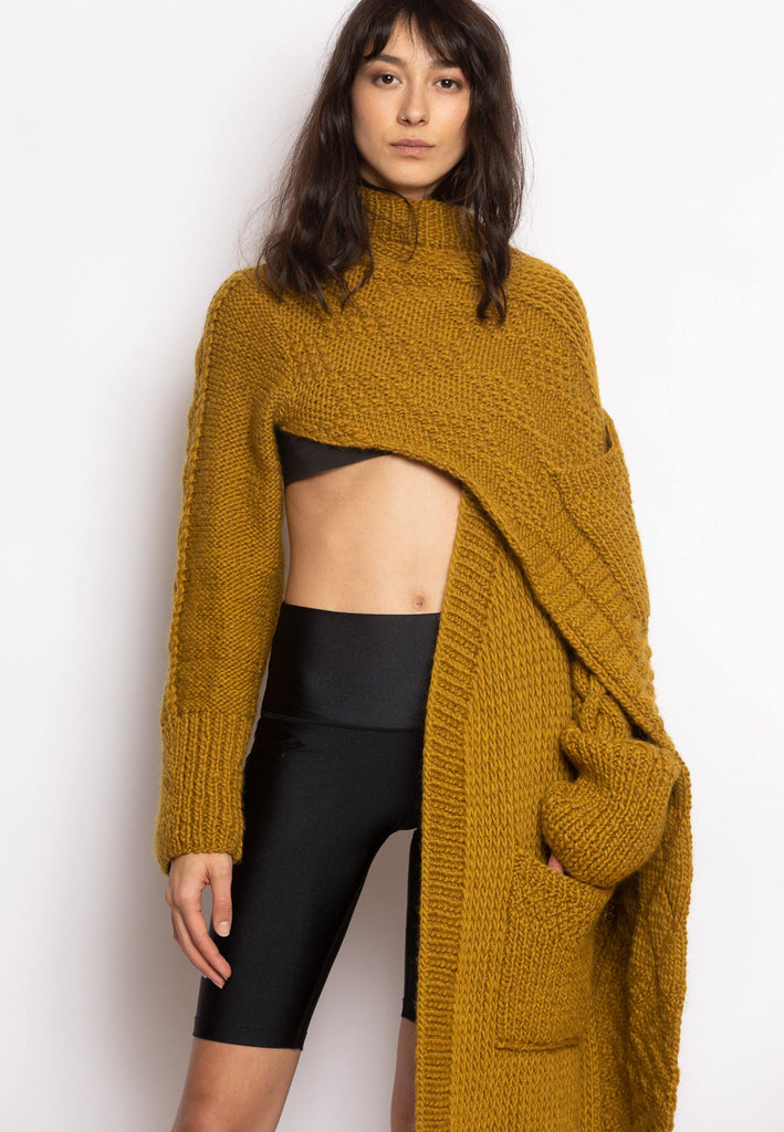 Knitted Cardigan with Loose Back - NARRO