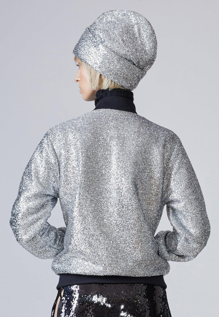 Sparkly Lurex Silver Hat - NARRO