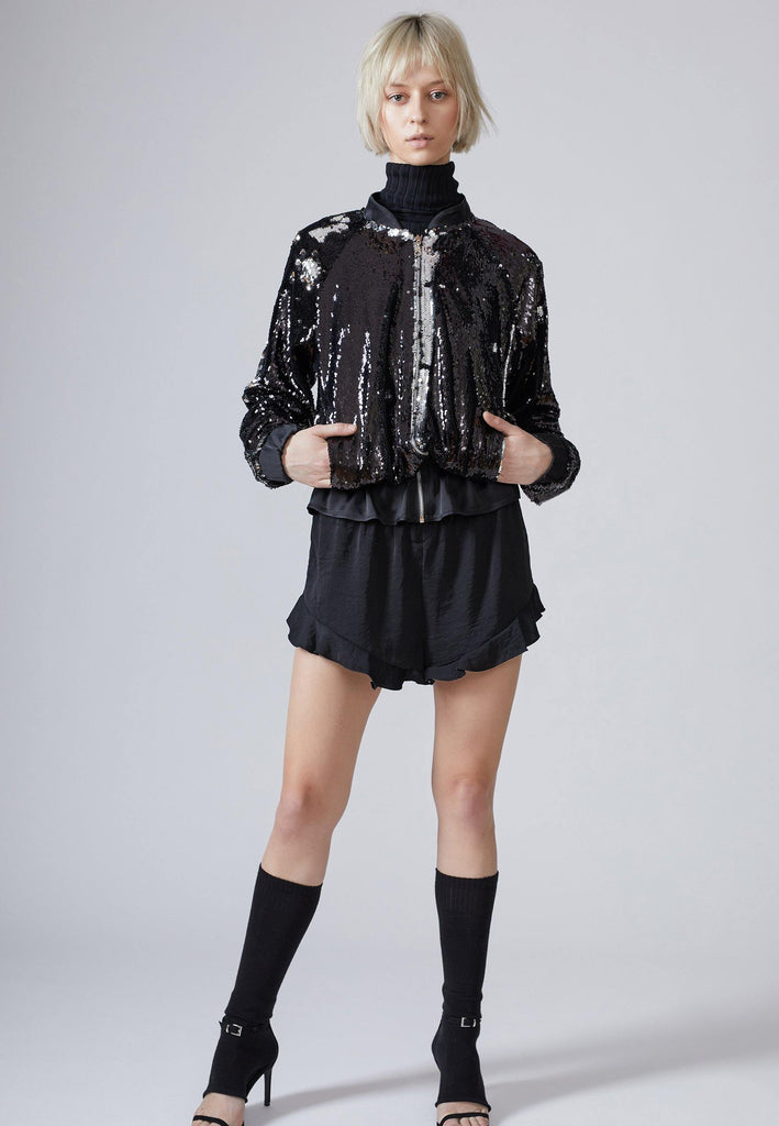 Sequin Bomber Jacket - NARRO