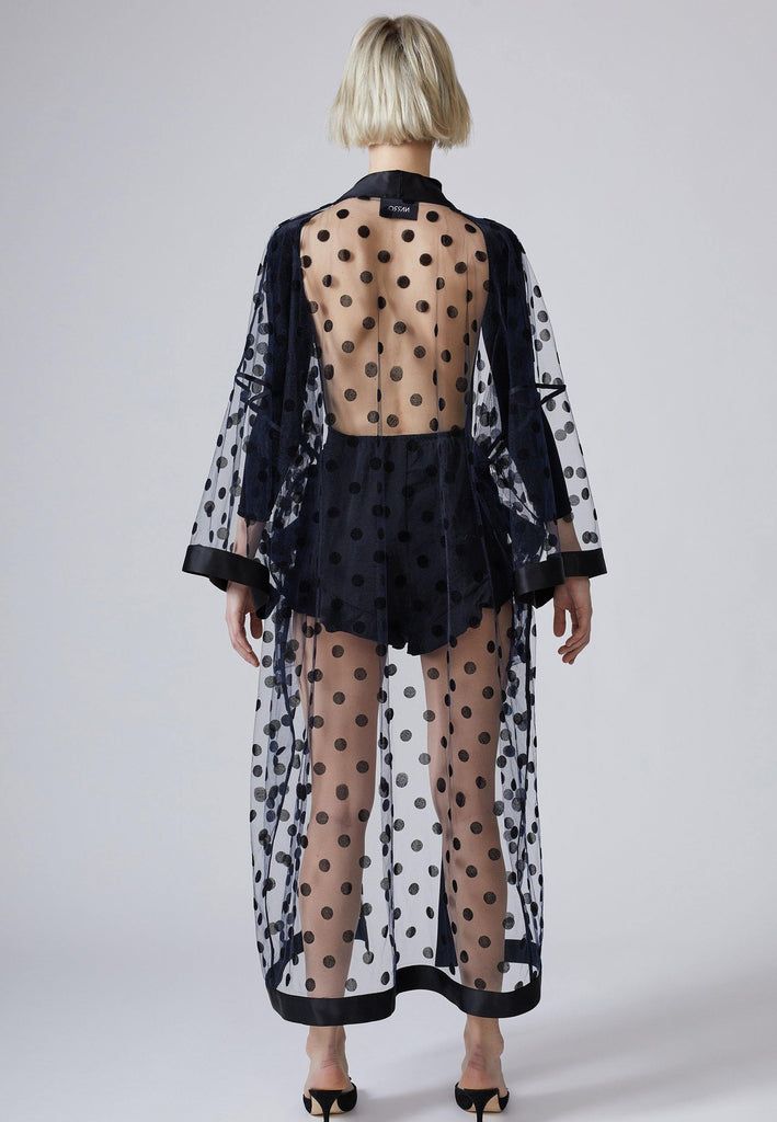 Polka-Dot Tulle Kimono - NARRO