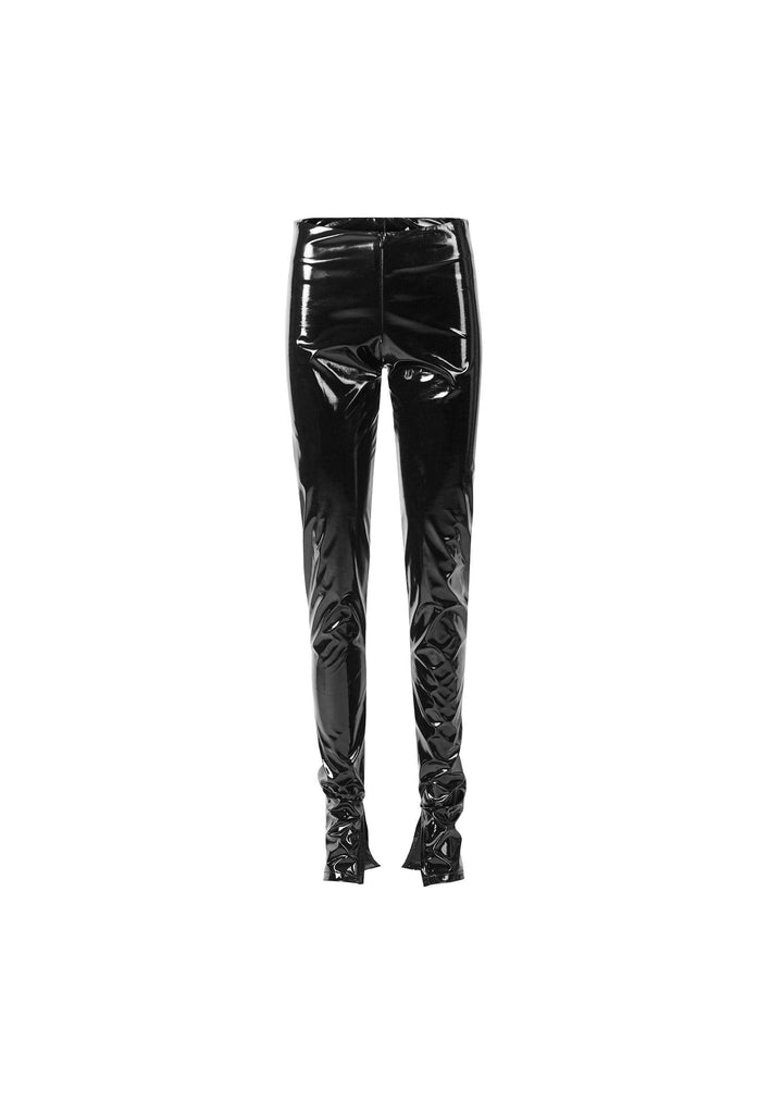 High Waist Black Vinyl Leggings - NARRO