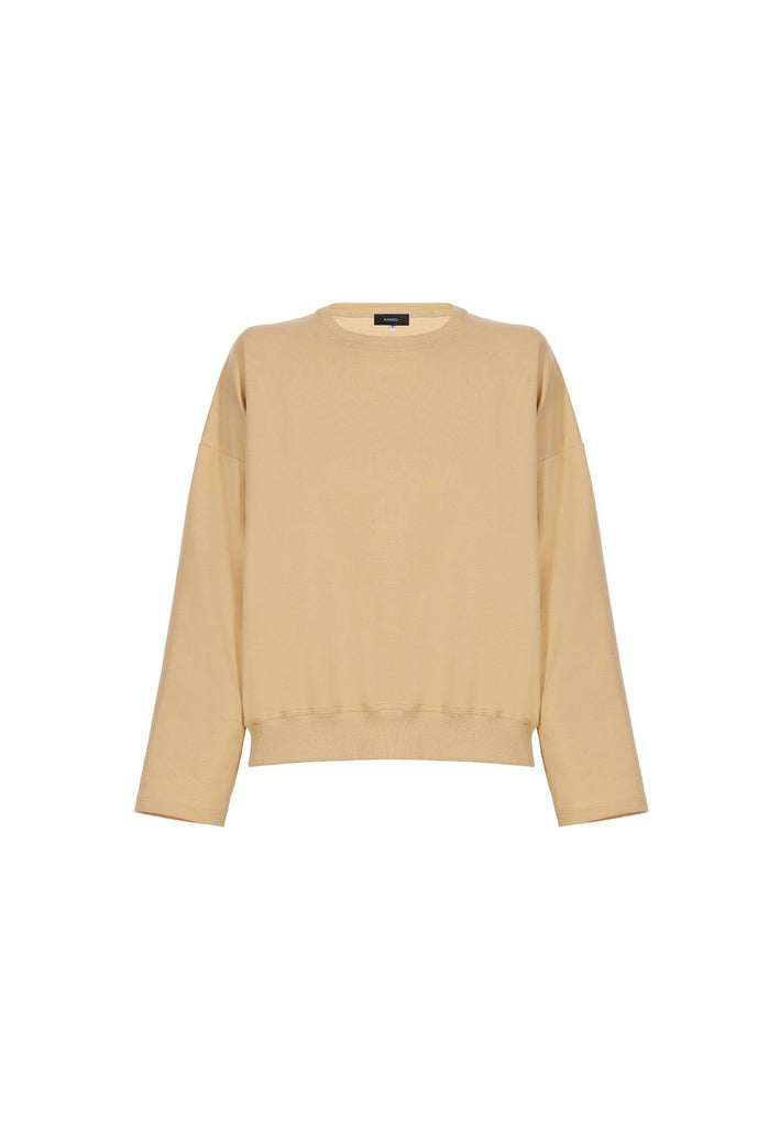 Organic Cotton Sweatshirt in Dusty Yellow - NARRO