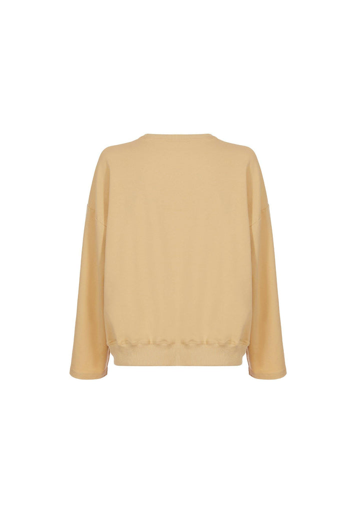 Organic Cotton Sweatshirt in Dusty Yellow - NARRO