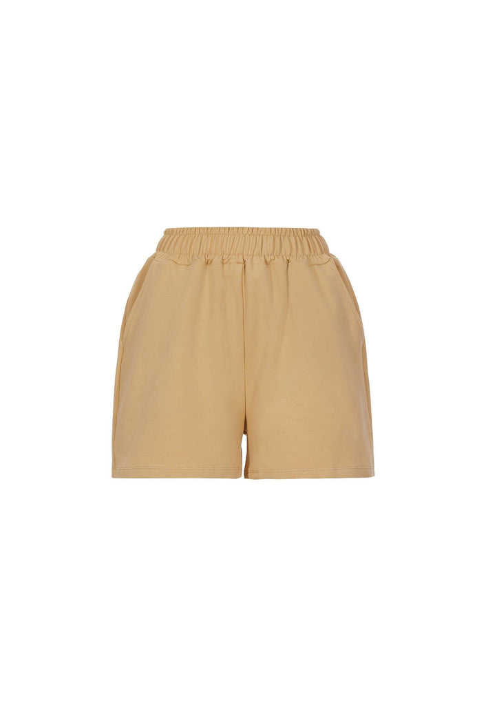 Organic Cotton Shorts in Dusty Yellow - NARRO