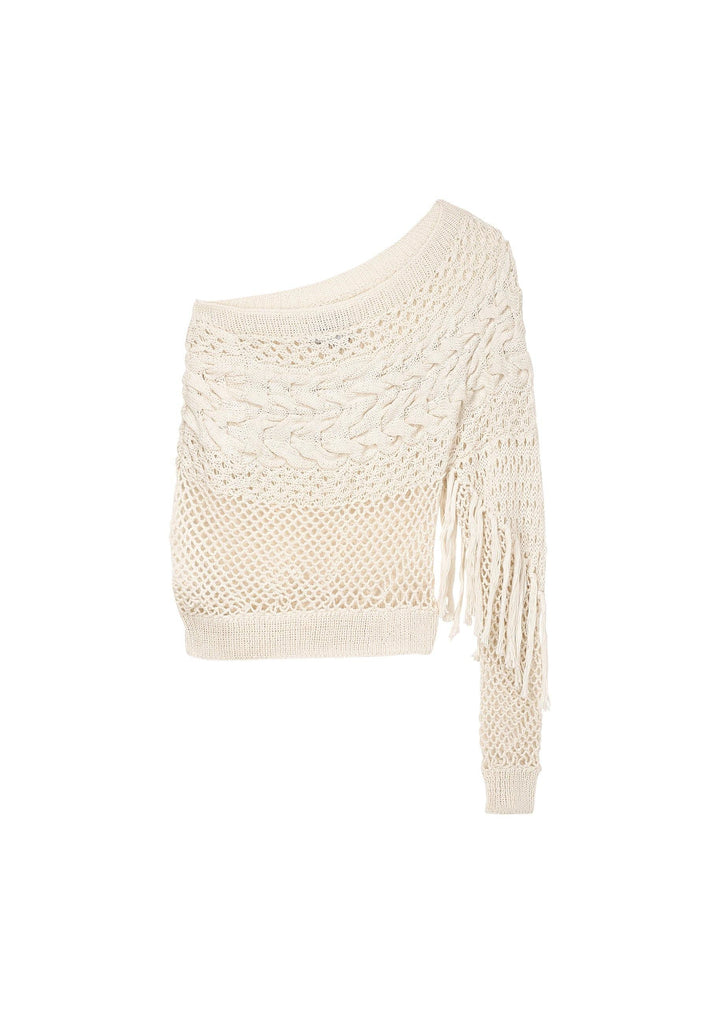 One Shoulder Knit Pullover - NARRO